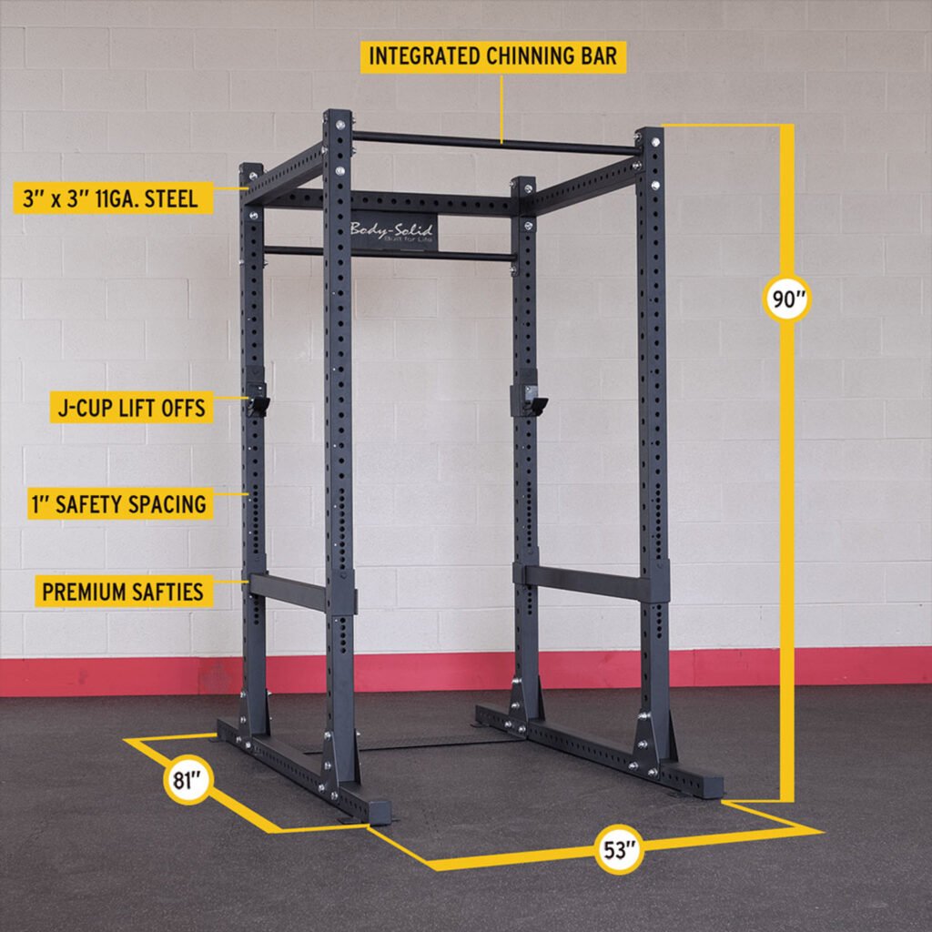 Body Solid Pro ClubLine SPR1000BACK Power Rack with Rear Extension