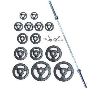 York Iso-Grip Steel 300 Pound Olympic Plate Set