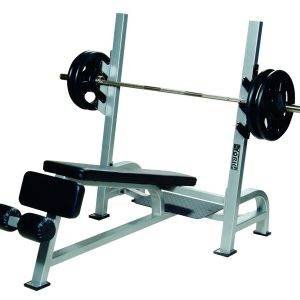 York Barbell STS Olympic Decline Bench Press w/ Gun Racks