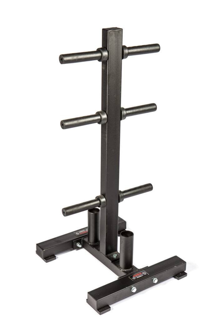 York Olympic Weight Plate Tree with Barbell Storage