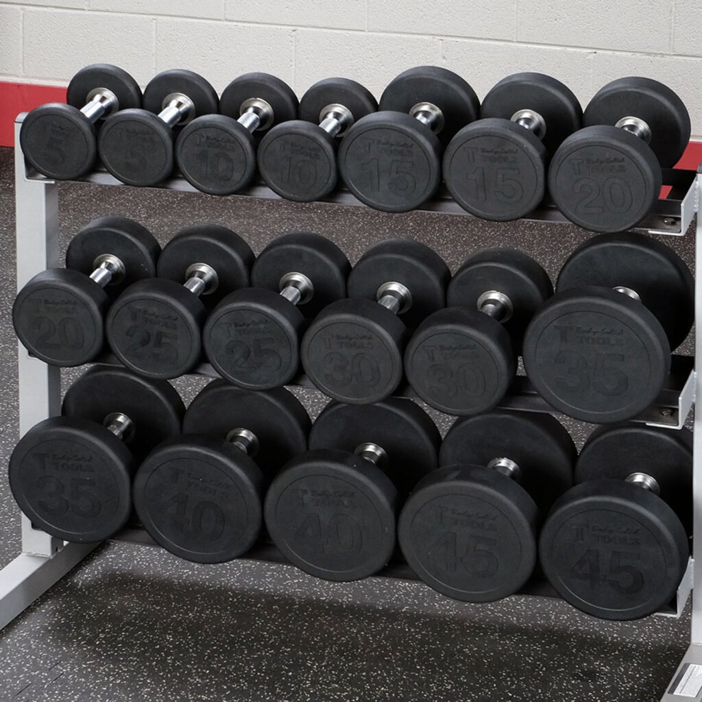 Body-Solid SDP Round Rubber Dumbbells