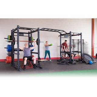 Body-Solid Double Power Racks with Rear Extensions and Monkey Bars SPR1000DBBACK