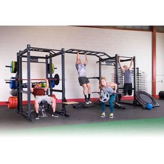 Body-Solid Double Power Racks with Rear Extensions and Monkey Bars SPR1000DBBACK