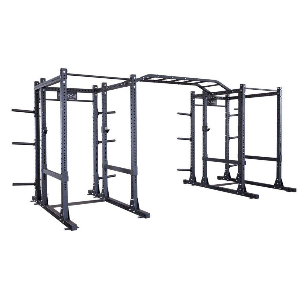 Body-Solid Double Power Racks with Rear Extensions and Monkey Bars SPR1000DBBACK