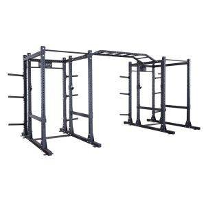 Body-Solid Double Power Racks with Rear Extensions and Monkey Bars SPR1000DBBACK