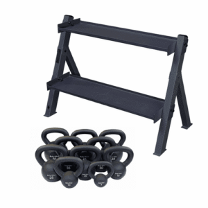 Body Solid 5-50lb Kettlebell Set W/Rack