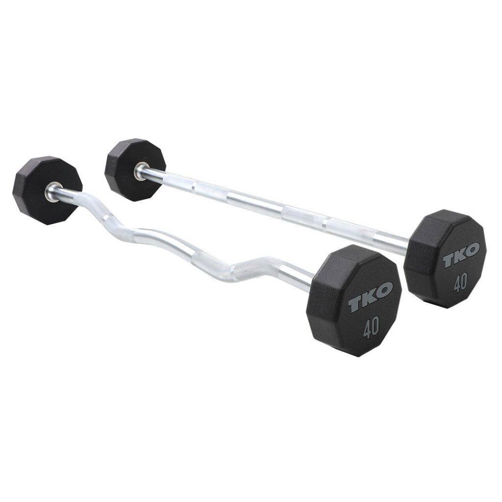 TKO Fixed Straight Barbell Set 20-110 Pounds