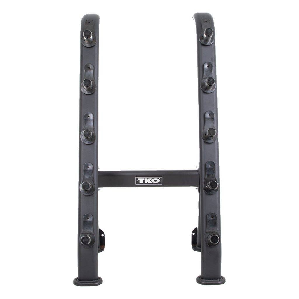 TKO 20-60 Pound Rubber Straight Barbells w/ 5 Set Rack