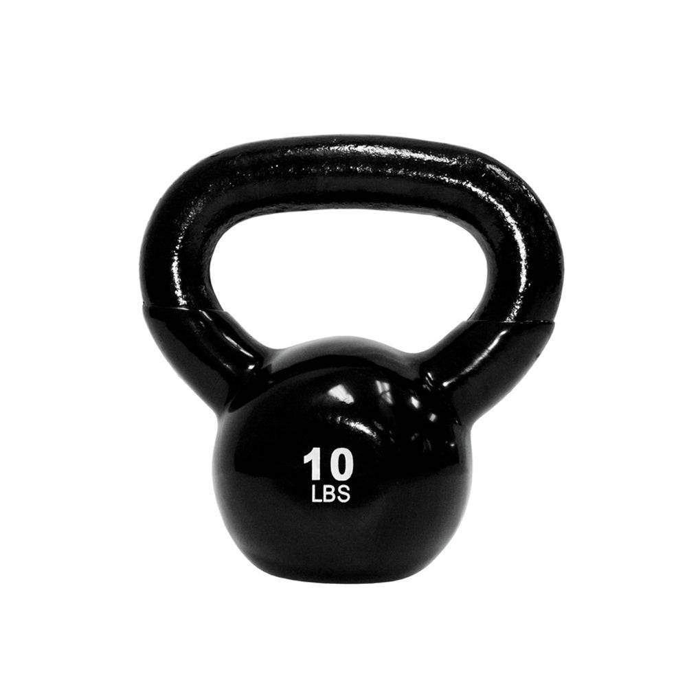 TKO 5-50 Pound Vinyl Kettlebell Set w/ 2 Tier Rack