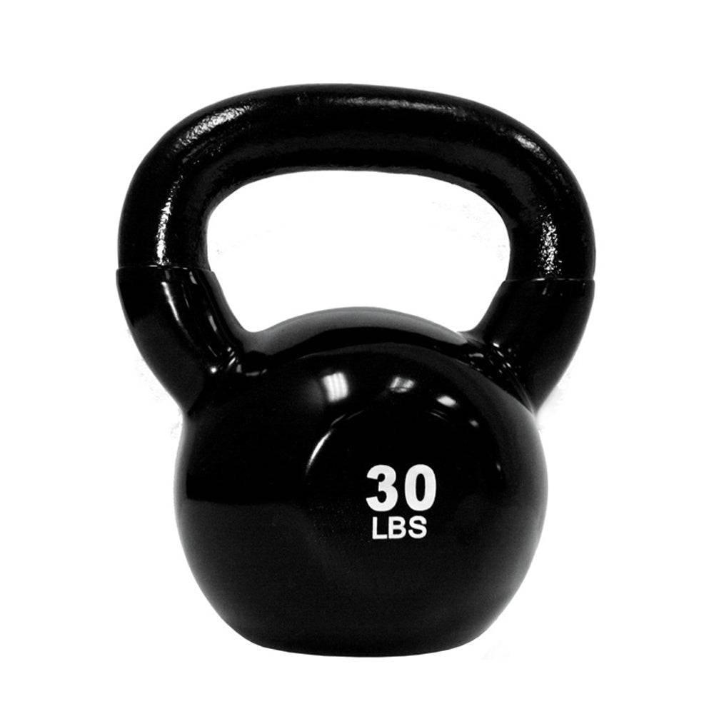 TKO 5-50 Pound Vinyl Kettlebell Set w/ 2 Tier Rack