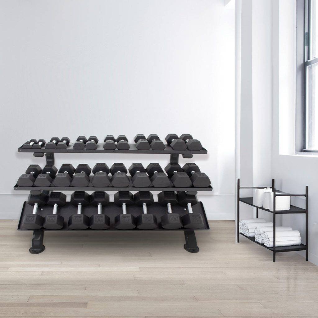 3 Tier Horizontal Dumbbell Rack