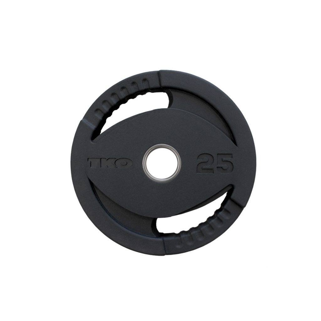TKO 300 Pound Olympic Rubber Plate set w/1,000 Pound Bar & Collars