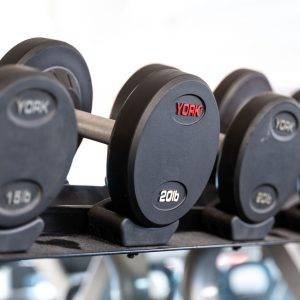 York 5-50 Pro Style Rubber Dumbbell Set