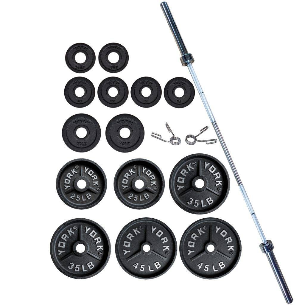 York Barbell 300 Pound Deep Dish Olympic Weight Plate Set