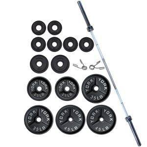 York Barbell 300 Pound Deep Dish Olympic Weight Plate Set