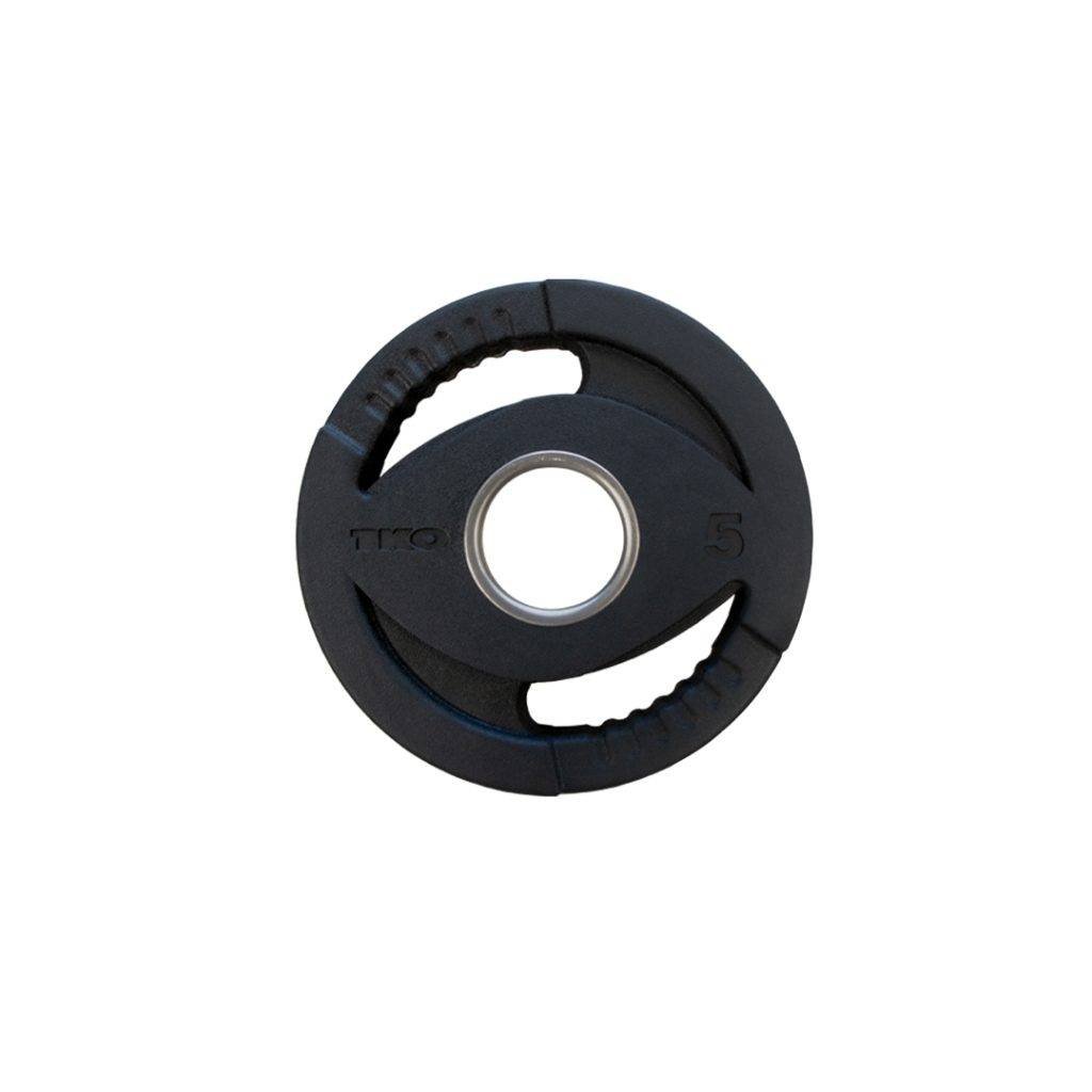 TKO 300 Pound Olympic Rubber Plate set w/1,000 Pound Bar & Collars