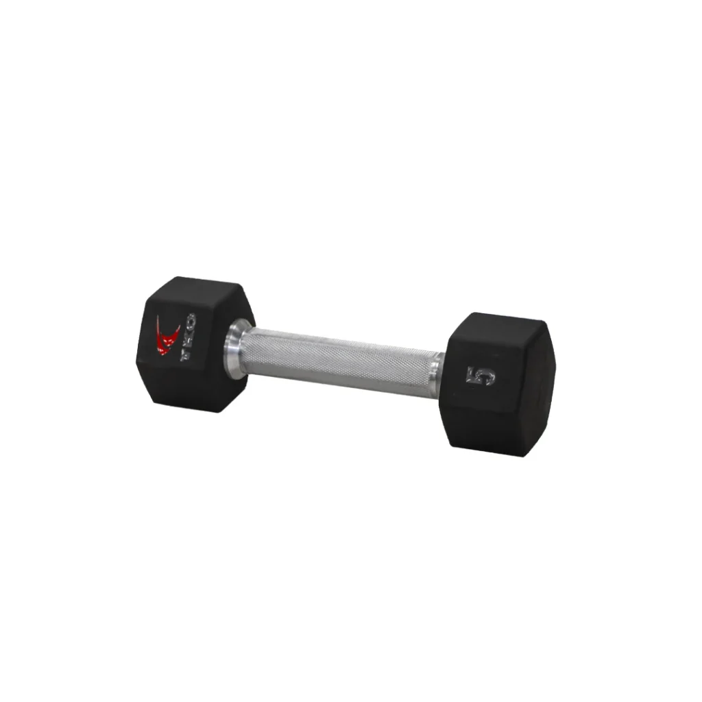 TKO 5-75 lbs Urethane Hex  DB Set, Tri-Grip Handle
