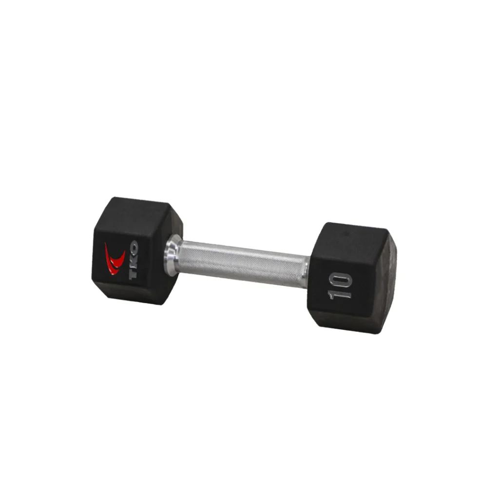 TKO 5-75 lbs Urethane Hex  DB Set, Tri-Grip Handle