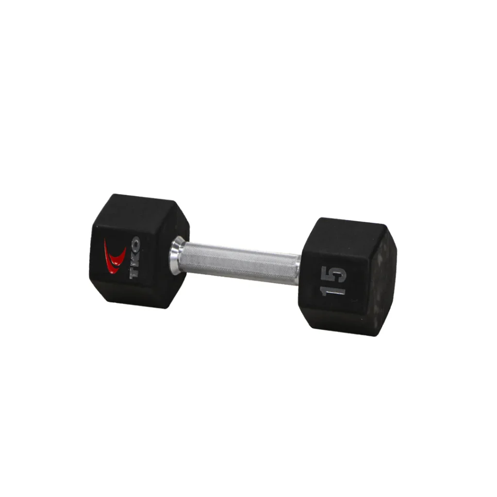 TKO 5-75 lbs Urethane Hex  DB Set, Tri-Grip Handle