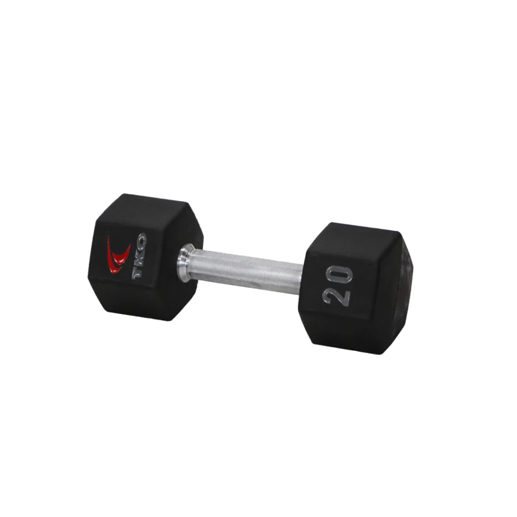 TKO 5-75 lbs Urethane Hex  DB Set, Tri-Grip Handle
