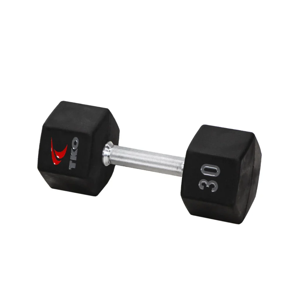 TKO 5-75 lbs Urethane Hex  DB Set, Tri-Grip Handle