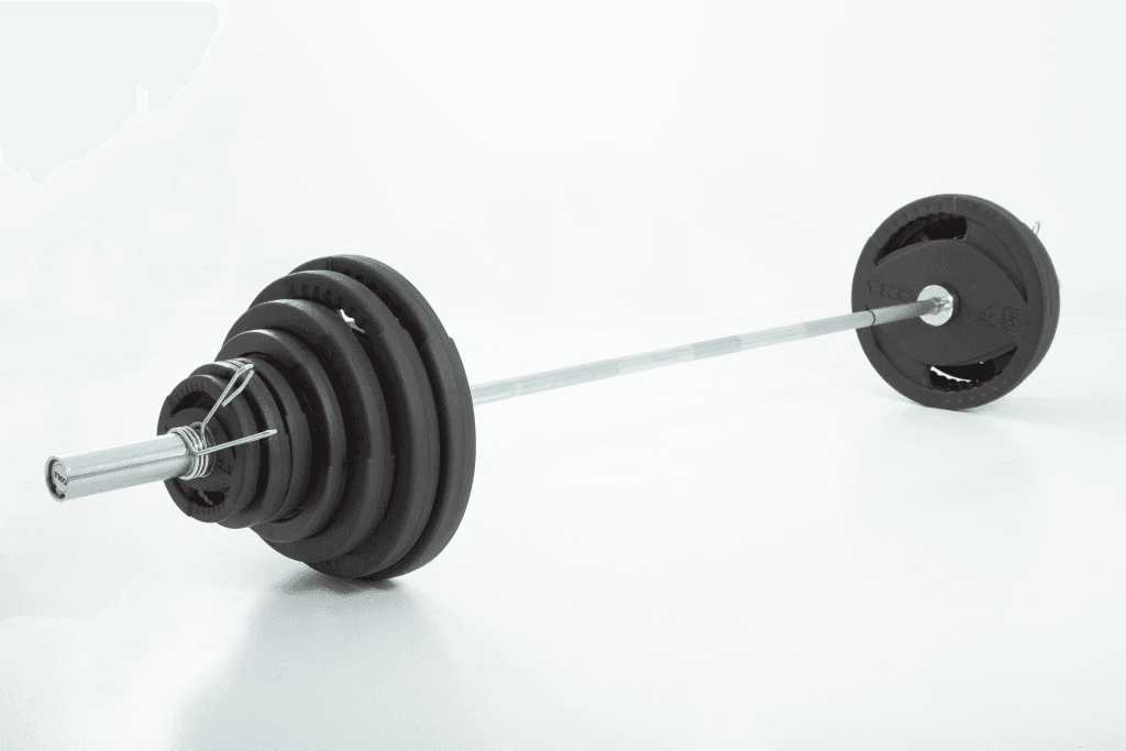 TKO 300 Pound Olympic Rubber Plate set w/1,000 Pound Bar & Collars