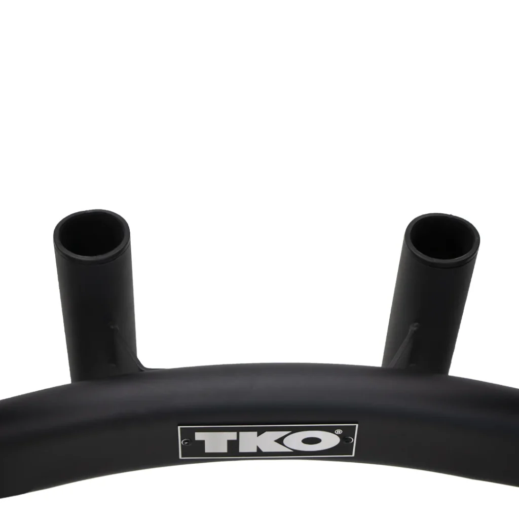 TKO 255 pound Rubber Olympic plate set w/ 843OPT-BK plate tree