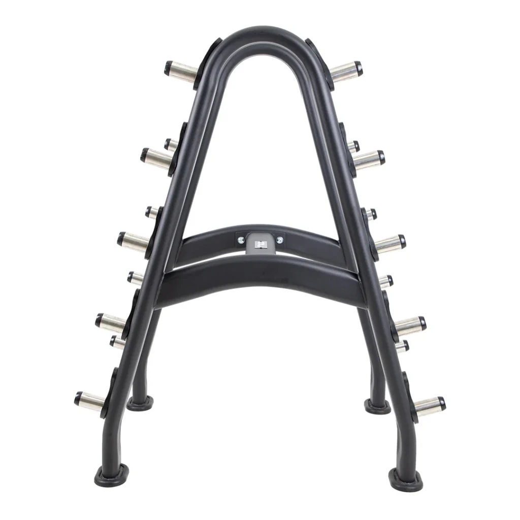 TKO 20-60 Pounds  Rubber Straight & 20-60 Pounds Curl Barbell w/Rack