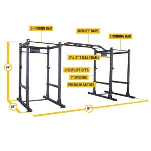 Pro ClubLine SPR1000DB Double Power Racks with Monkey Bars