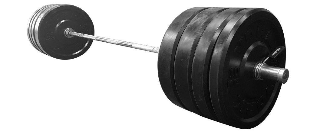 York Barbell 160kg Rubber Training Bumper Plate Set