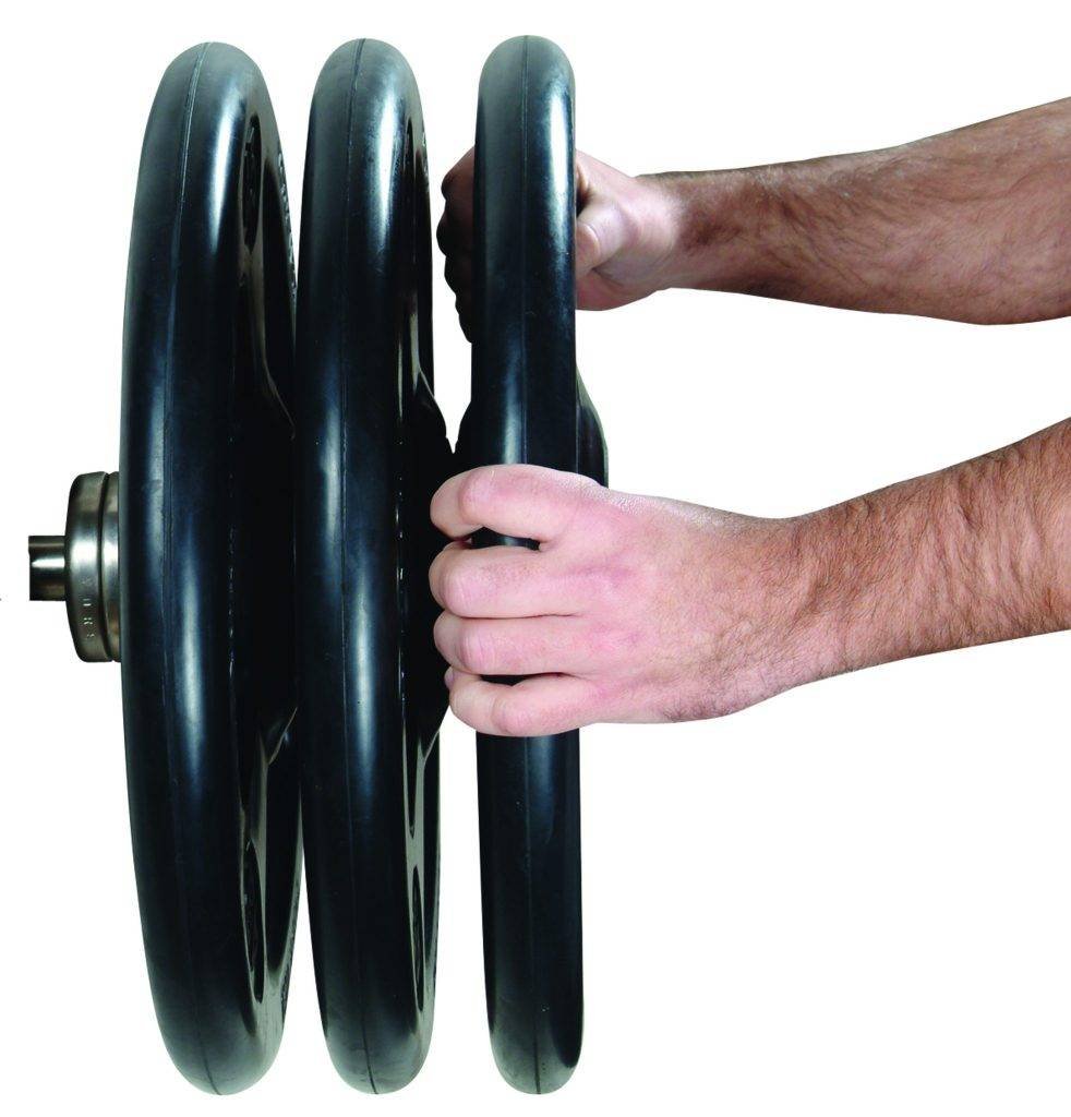 York Barbell 300 Pound Iso Grip Steel Olympic Weight Plate Set