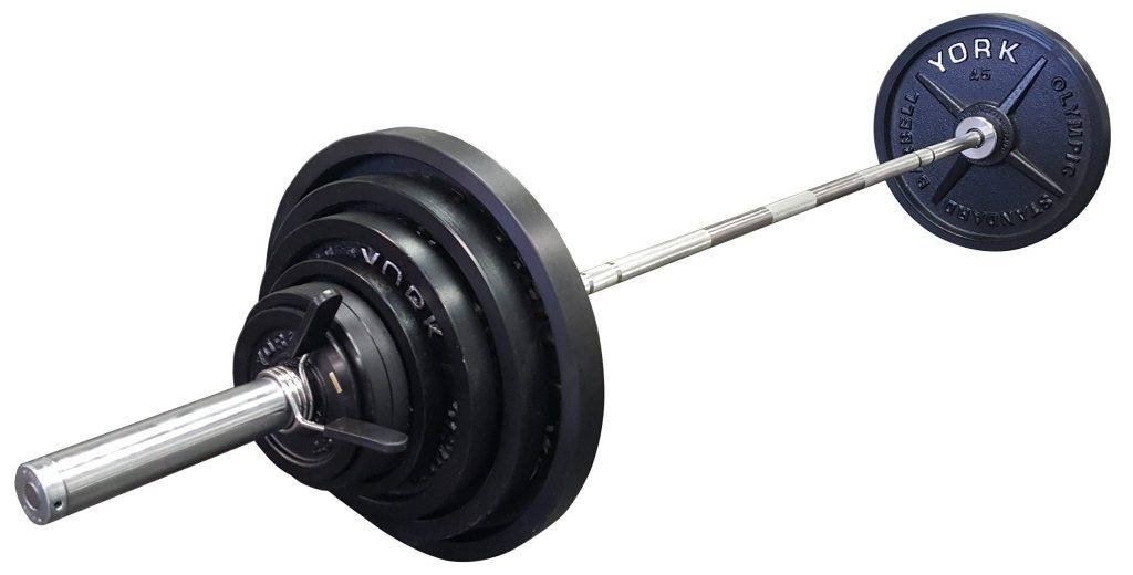 York Barbell Legacy Cast Iron Milled 300 Pound Olympic Weight Plate Set