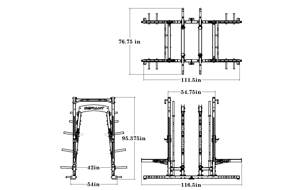 Defiant Strength Combo Half Rack DS-903DDHR