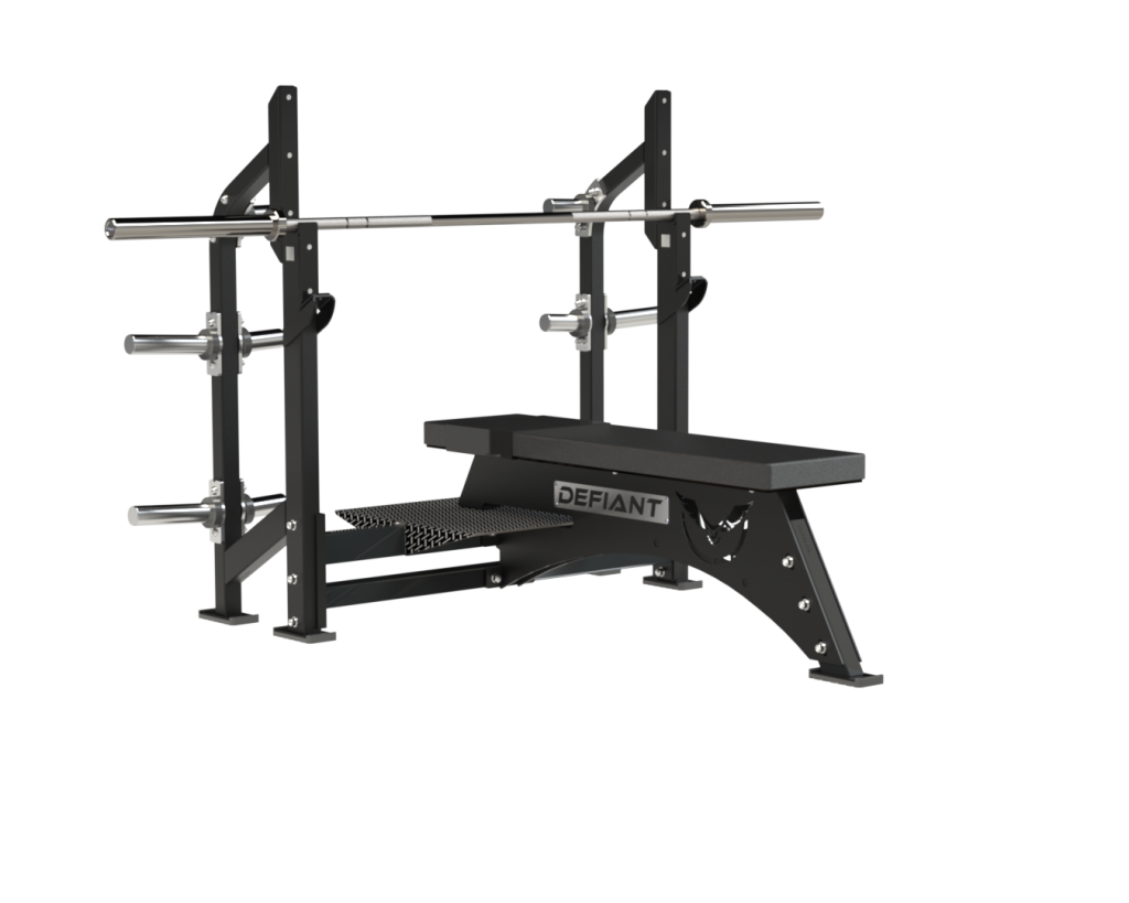 Defiant Strength Olympic Bench Press w/Plate Storage